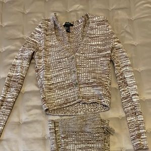 Knit matching outfit